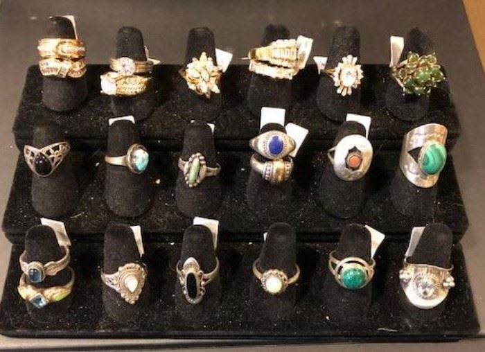 SOME of the rings, we just received about 30 Native American Rings that will be added to the sale!