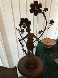 Aug Moreau Lamp French Foundry Mark