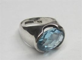 Sterling blue topaz ring