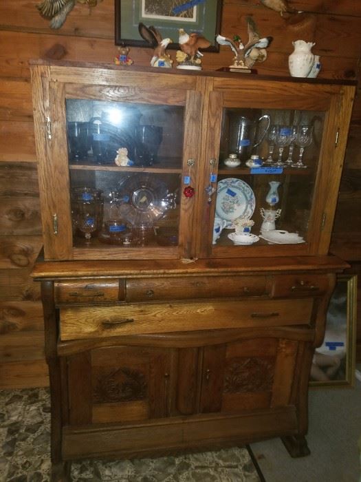 Oak, antique cupboard, 