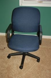 Blue fabric office chair