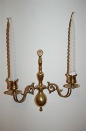 Brass candle holders (one of two)