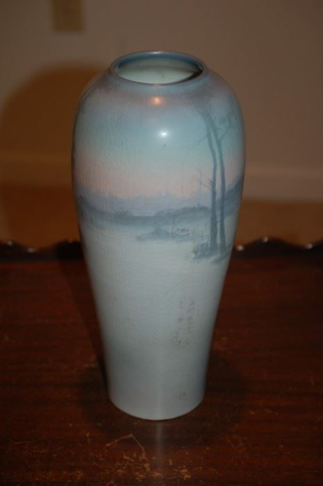 Rookwood Pottery  - 1919 decorated by Sallie E. Coyne. It's a vellum piece which is very nice!