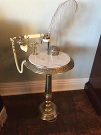 Land Line vintage phone table