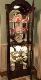 Interior view of lighted curio