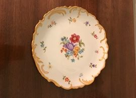 Gold gilded floral plate