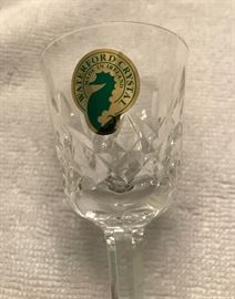 Close-up of Waterford Lismore Cordial glass