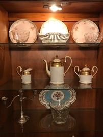 Interior view of Henredon lighted bookcase