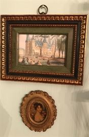 Various prints, top:  Art Gravure Sungott Art Studios (2)