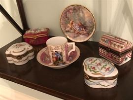 Close-up of ring boxes and dishes