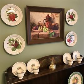 Pomona Portmeirion "The Goddess of Fruit" plates (4)