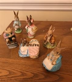 Various Beatrix Potter figurines