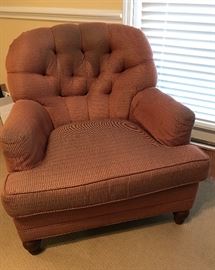 Lee Industries upholstered chair (& ottoman)
