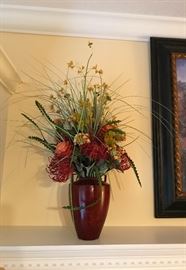 Floral arrangement in vase (pair)