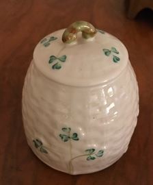 Belleek covered dish