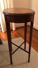 Oval inlaid occasional table