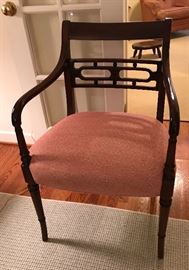 Vintage Sheraton mahogany arm chair