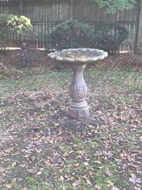 Bird bath, cement