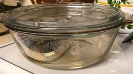 Vintage Fire King covered casserole