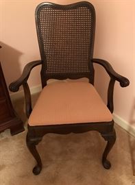 Ethan Allen Queen Anne cane back chair