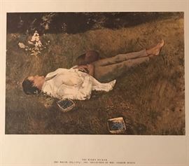 Print of Andrew Wyeth's, "The Berry Picker"