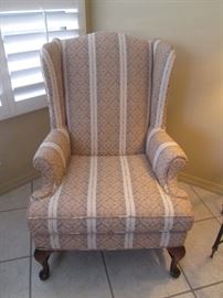 Wing-Back Upholstered Chair