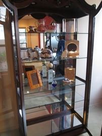 Glass Shelf Tall Display/Curio Cabinet Detail