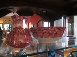 Pitcher & Bowl by Mason's Ironstone China "Vista", England