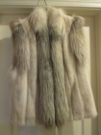 Vest, Oyster Cream Fox and Mink Fur by Camelback Fur, Phoenix