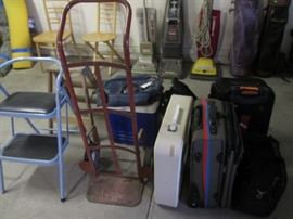 Luggage, Dolly, Fan, Stool