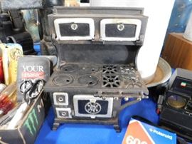 Vintage Blue Bird Toy Stove