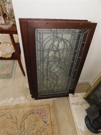 3 leaded glass panels made by Terry Garbe