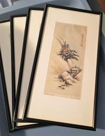 Japanese prints of the Four Seasons by Ling-Fu Yang