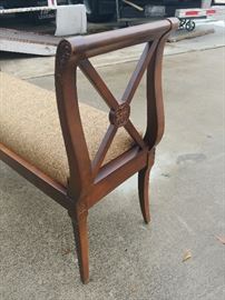 Bedroom Bench; Paisley Fabric; Marked "Harris Furn"
53"W x 17"D x 37"H; $220; ref #: 18787