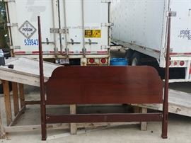 Poster Bed; King Sized; Complete Bed Frame; Made by Welington Hills; 75"W x 83"D x 75"H; $500; ref #: 18787