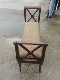 Bedroom Bench; Paisley Fabric; Marked "Harris Furn"
53"W x 17"D x 37"H; $220; ref #: 18787