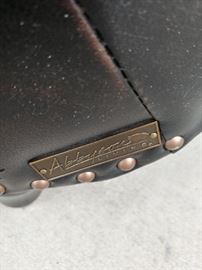 Black Leather Chaise; Tufted Leather; Nailhead Edges; Made by Abbyson; 30"W x 65"D x 38"H; $250; ref #: 19968