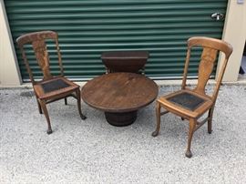 Vintage Wooden Tables and Chairs