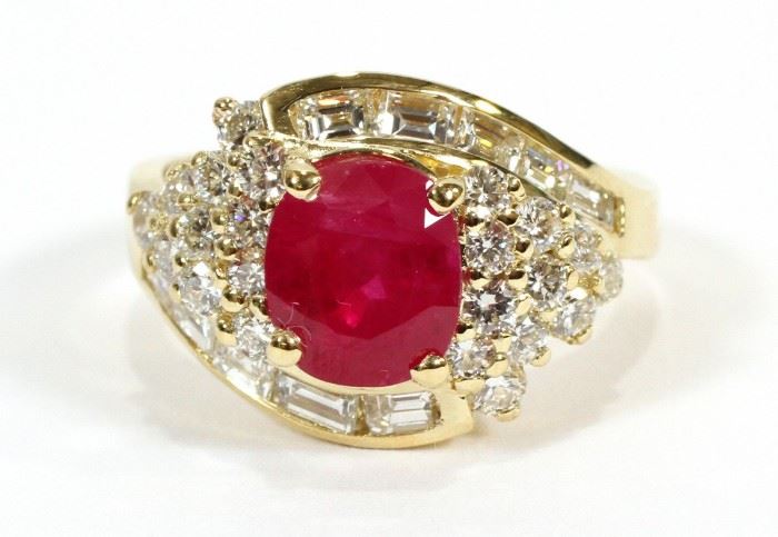 2.73CT NATURAL BURMA RUBY (GIA), 1.35CT ROUND DIAMONDS (G, VS-2) & 18KT GOLD RING, SIZE: 6.75, 7.1 GRAMS
Lot # 2038 