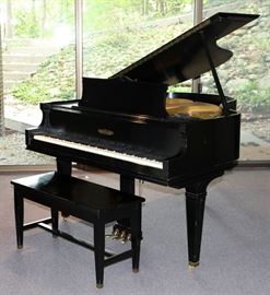 CHICKERING EBONY BABY GRAND PIANO, H 36", L 53"
Lot # 1054 
Featured Item!
 