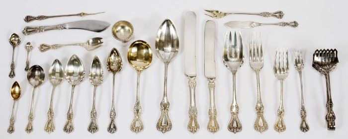 TOWLE "OLD COLONIAL" STERLING SILVER FLATWARE, 174 PCS, W 1", L 9", 142.3 TROY OUNCES
Lot # 1019 