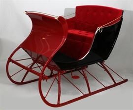 MICHIGAN BUGGY COMPANY HORSE DRAWN CUTTER SLEIGH, H 67'', W 41 1/2'', L 49''
Lot # 2286