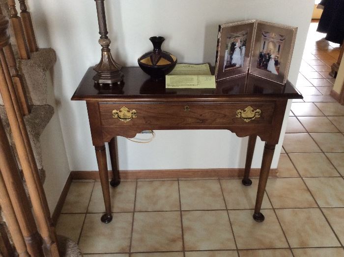vintage solid wood foyer table
