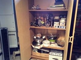 we have 7 closets like this to still sort. They are filled with small appliances, decor, Christmas , pots and pans and MORE