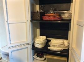 we have 7 closets like this to still sort. They are filled with small appliances, decor, Christmas , pots and pans and MORE