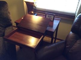 Antique hide away desk with contemporary finishing