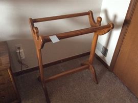 solid oak quilt rack