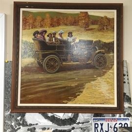 Automobiles painting by Bruce Robert Hassette.