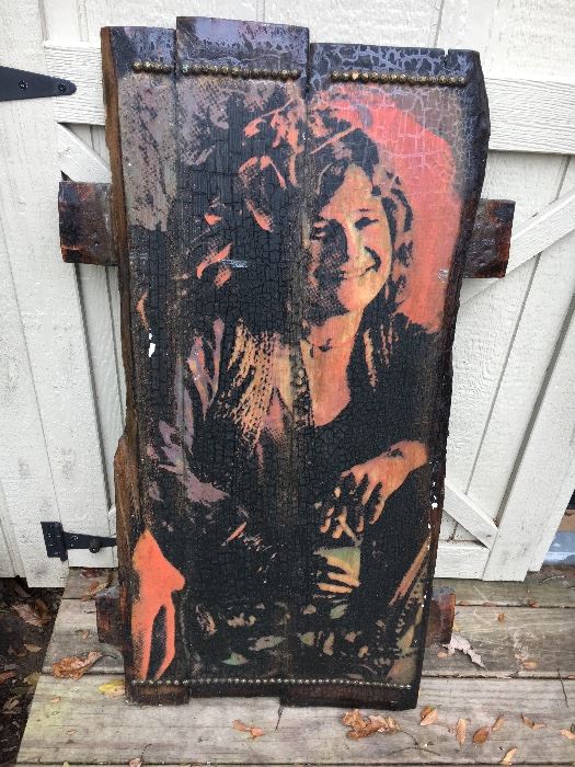 Large vintage Janis Joplin “fan art”.