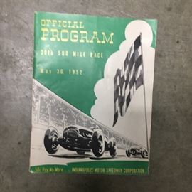 Official program 38th 500 Mile Race, May 30, 1952.